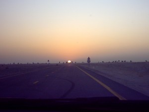 Sonnenuntergang in der Dubai Wüste
